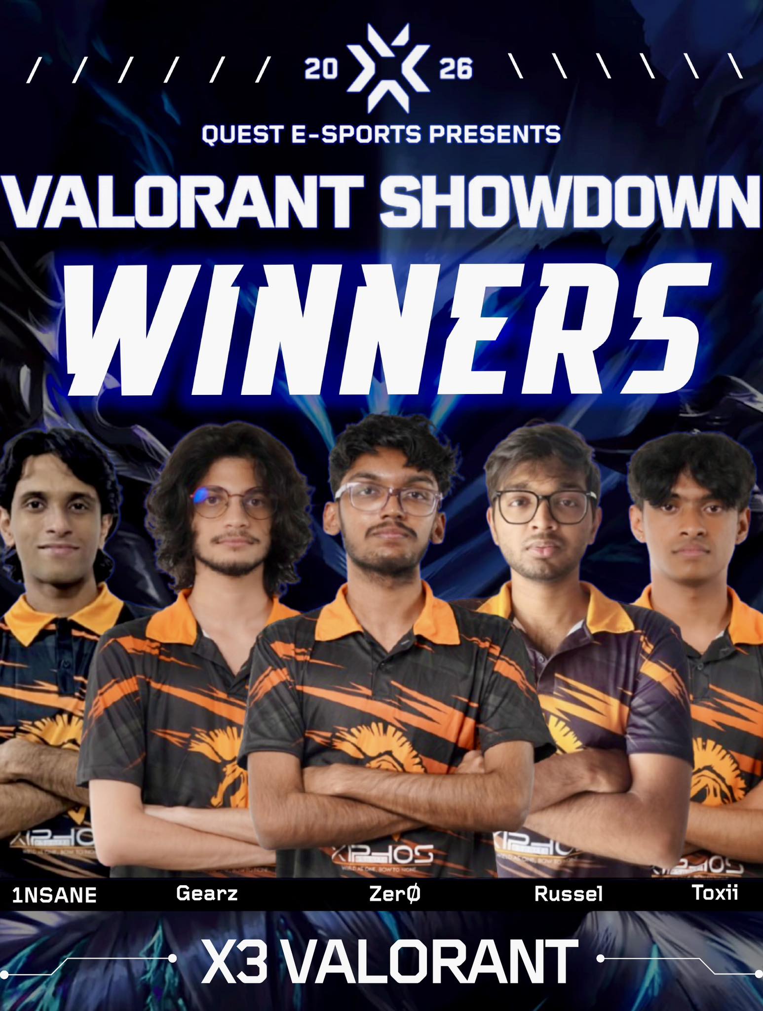 Valorant Showdown Winners - XIPHOS E-SPORTS (x3)